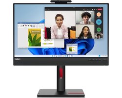 Lenovo ThinkCentre Tiny-in-One 24 Gen 5 - LED-monitor 23.8" (23.8" zichtbaar) - aanraakscherm - 1920 x 1080 Full HD (1080p) @ 60 Hz - IPS - 250 cdm² - 1000:1 - 4 ms - HDMI, DisplayPort - luidsprekers - ravenzwart