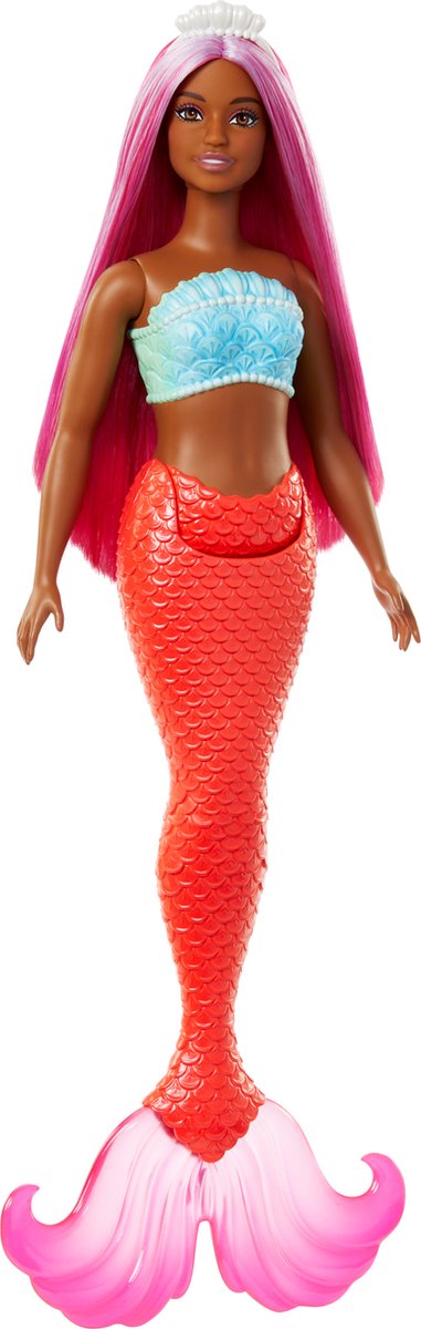Barbie Zeemeermin - Met magenta haar - 32 cm - Barbiepop van Barbie — afbeelding 4