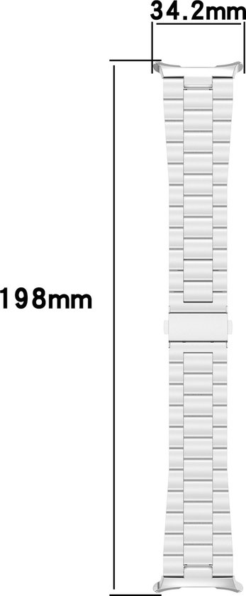 Bracelet de montre intelligente à maillons en acier Strap-it avec fermoir papillon - Bracelet en métal adapté à la Samsung Galaxy Watch Ultra 47 mm (argent)