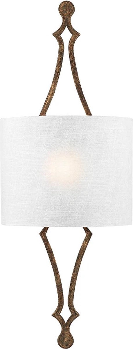 Feiss LED Wandlamp Tilling | 1X E27 Max 60W | Distressed Gold leaf