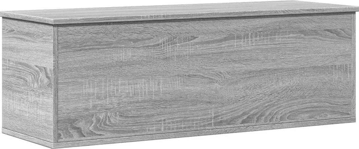 vidaXL - Opbergbox - 102x35x35 - cm - bewerkt - hout - grijs - sonoma - eikenkleurig