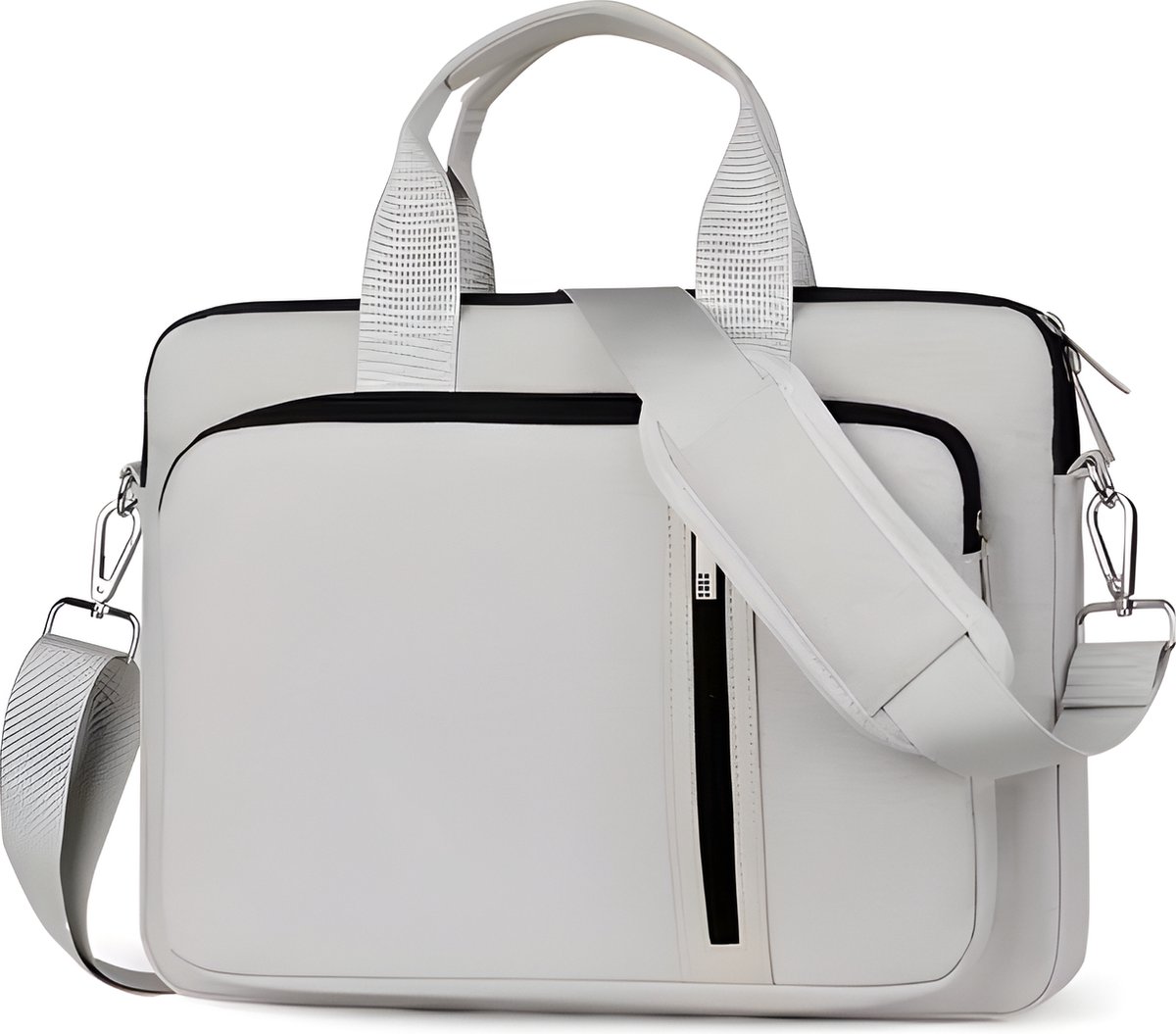 Avoir Avoir® - Laptoptas - Multifunctionele Laptoptas 10-14 inch - Heren en Dames - Schouder- en Handtas met Schokbestendige Bescherming-Laptoptas voor op reis- Gebroken Wit