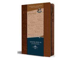 Biblia RVR 1960 letra grande tamaño manual cremallera e índice canela nombres de Dios / Spanish Bible RV60 Handy Size Large Print Brown Names of God Index Zi