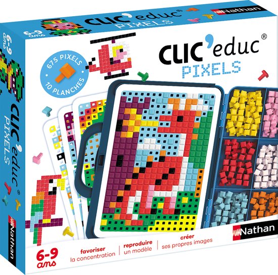 CLIC'educ Pixels, 675 pièce(s), 6 ans, Garçon/fille, Enfant, Multicolore, 9 ans