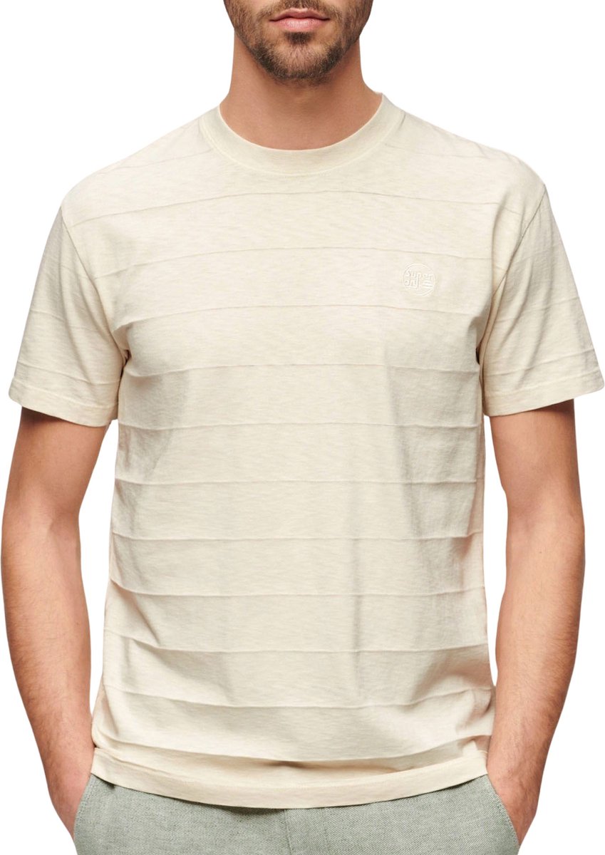 Superdry Organic Cotton Vintage Texture T-Shirt Sand Beige