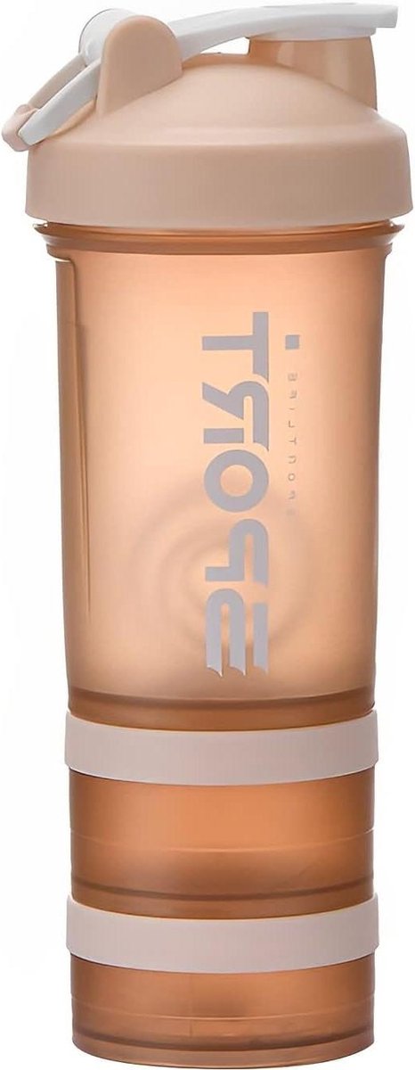 Goedkoopste Proteïne Shaker Fles - Draagbare Shake Mixer Cup met Poeder Opslag - Voor Running Fietsen Fitness