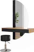 Vicco Coiffeuse Melisa, Grijs/ Chêne, 120 cm avec éclairage et tabouret
