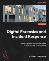 Boekcover 'Digital Forensics and Incident Response', 3e editie, met een afbeelding van een modern kantoorgebouw.