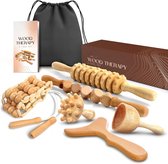Lexium Maderotherapie set - Madero - Massage roller - Houttherapie - Anti-cellulitis - Maderotherapie set massage - Massage hout