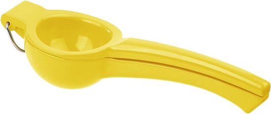 Citroenpers: handmatige citrus- en sappers van metaal voor citroenen, Ø 7 cm, geel (handcitroenpers, citruspers, cocktail) van Merkloos — afbeelding 3