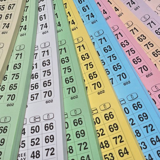 Combicraft Bingo Kaarten Gekleurd - Set Met 10 Bingo Blokken   Per Set Van 3000 Kaarten 761311981