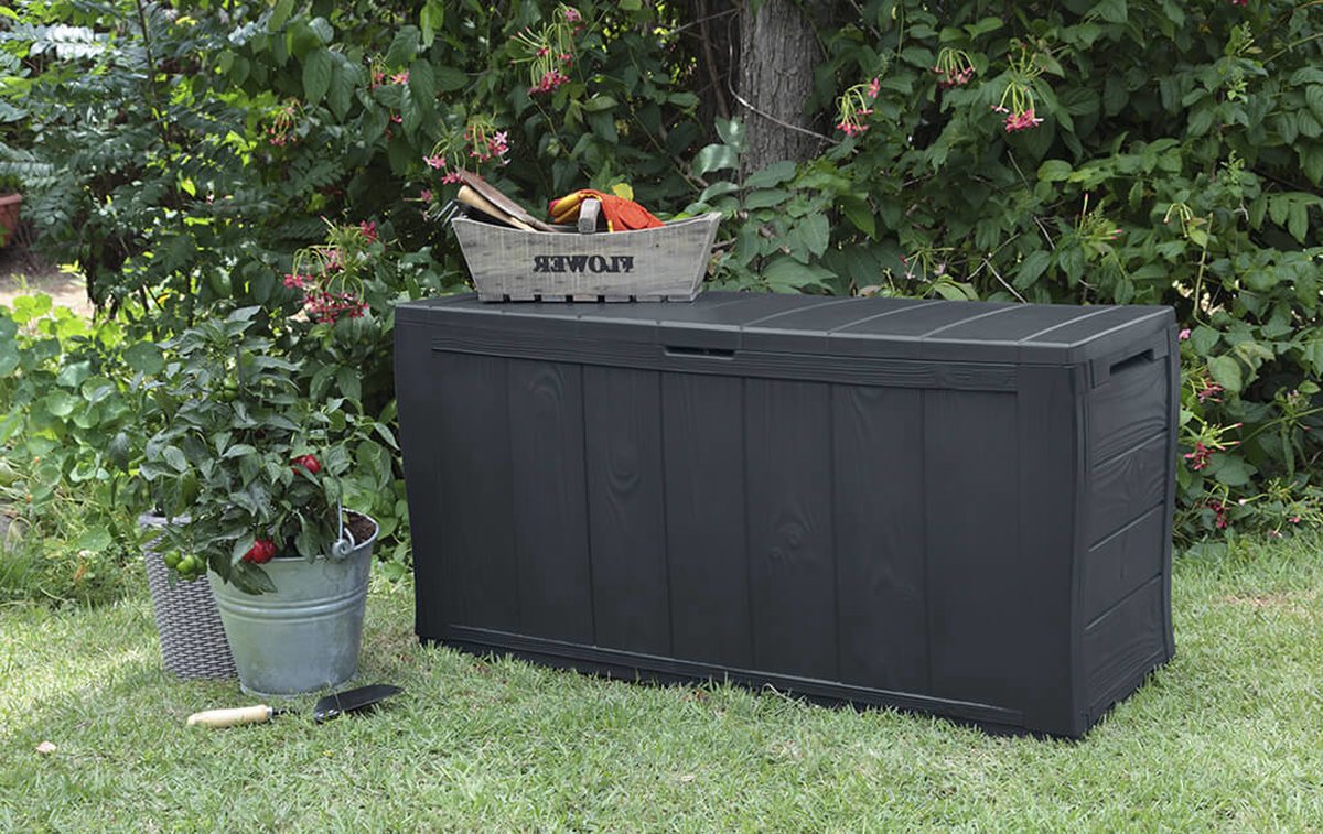 Keter Sherwood Coffre de rangement - 270L - 117x45x58cm - Anthracite