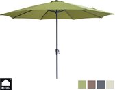 Kopu® Madrid 350 cm Grote Parasol Rond met Beschermhoes - Olijfgroen