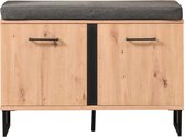 Bol.com Halbank Hoggas 845cm 2 deuren & 1 lade - eik aanbieding