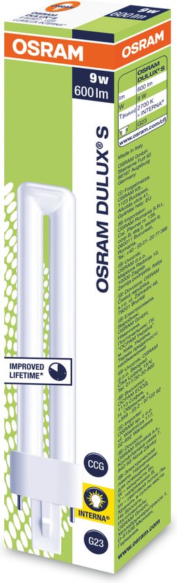 Osram Dulux S 9W 827 - Zeer Warm Wit - 2 Pin | bol