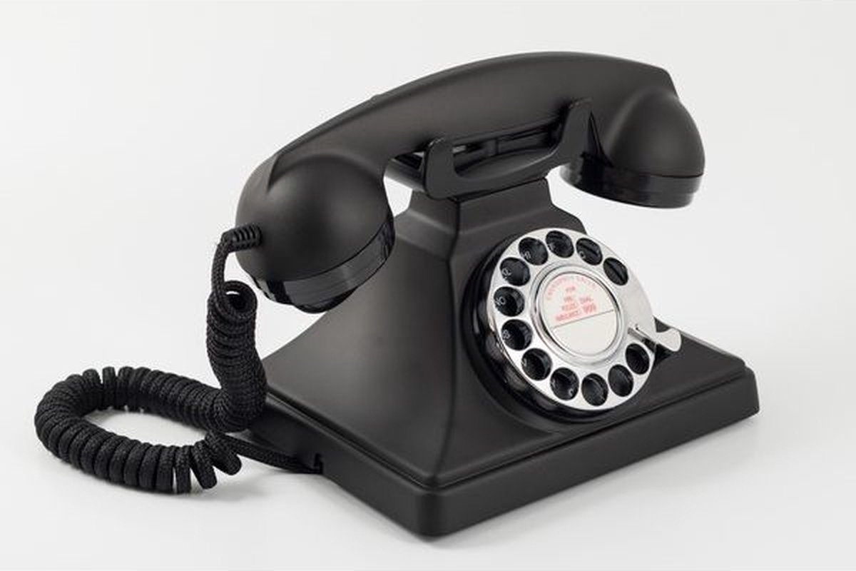 Tosuny Vintage Vaste Telefoon Met Snoer - Klassieke Telefoon Zwart Met Flitser En Nummerherhaling