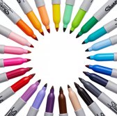Sharpie Groene Permanent Classic Fine Marker - Fine Tip stift perfect voor markeren diverse oppervlakken zoals metaal, plastic, papier en hout