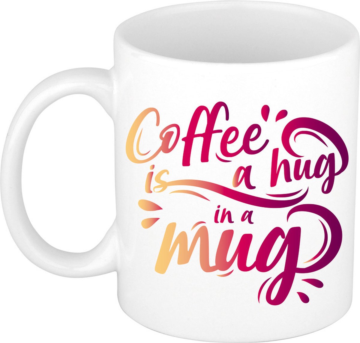 Coffee hug in a mug cadeau mok / beker wit - koffiemok voor liefhebber