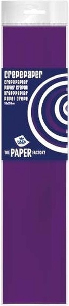 Crepe papier platte vellen - 6x - paars - 250 x 50 cm - Knutselen met papier - Knutselspullen