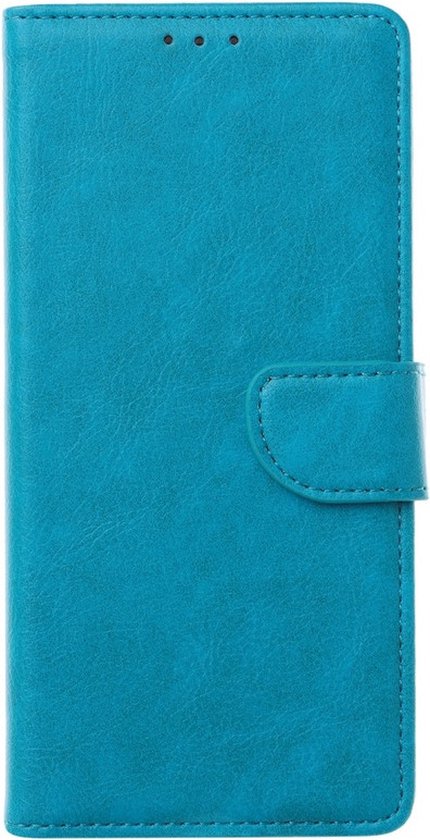 Bookcase Phone Case Adapté pour Samsung Galaxy A51 - Étui - Espace pour 3 cartes - Languette magnétique - Portefeuille - FuturiQ - Turquoise