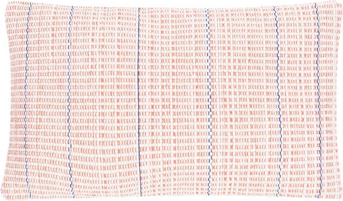 Linen & More Vertical Stripe Coral Haze/Tru Kussen | 30 X 50 | Sierkussen Voor Woonkamer Of Slaapkamer Roze