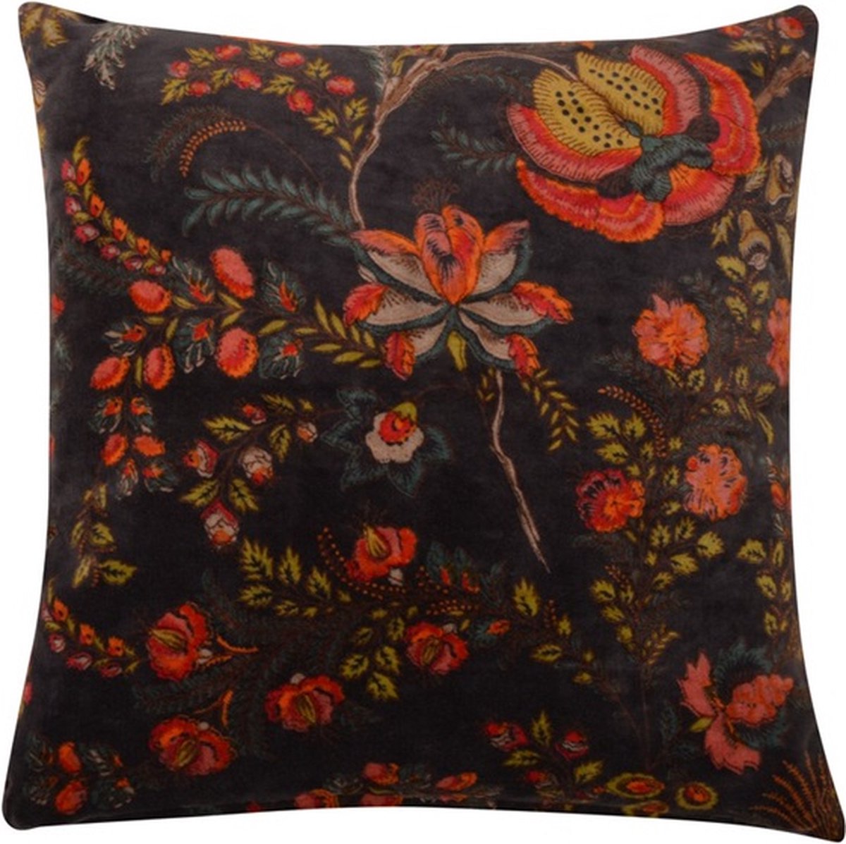 Linen & More Avalon Charcoal T Kussen | 45 X 45 | Sierkussen Voor Woonkamer Of Slaapkamer Zwart