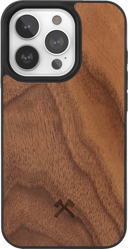 Woodcessories Étui adapté pour iPhone 15 Pro - Woodcessories Walnut Bumper Case MagSafe - marron