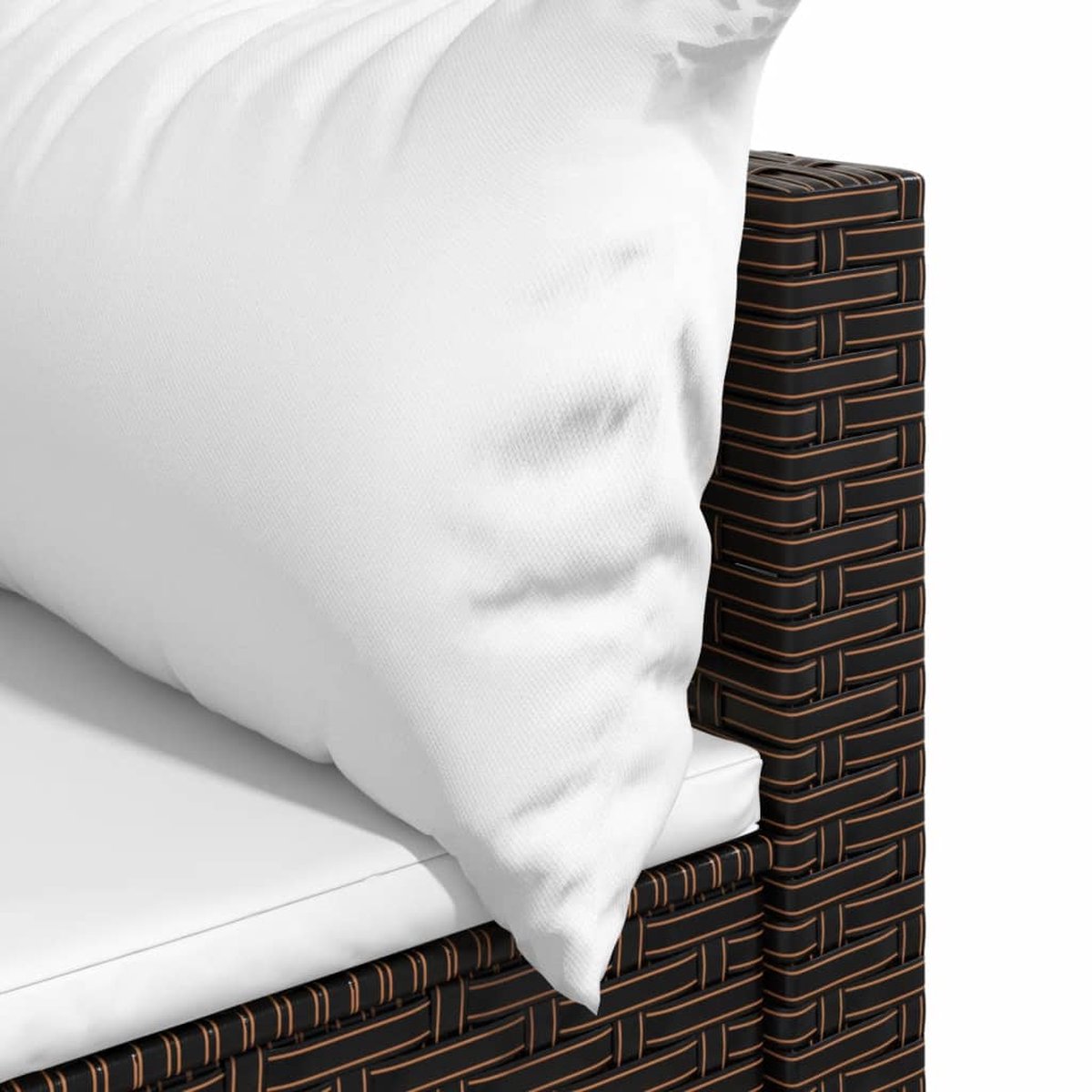 vidaXL - Tuinhoekbanken - met - kussens - 2 - st - poly - rattan - bruin thumbnail 3