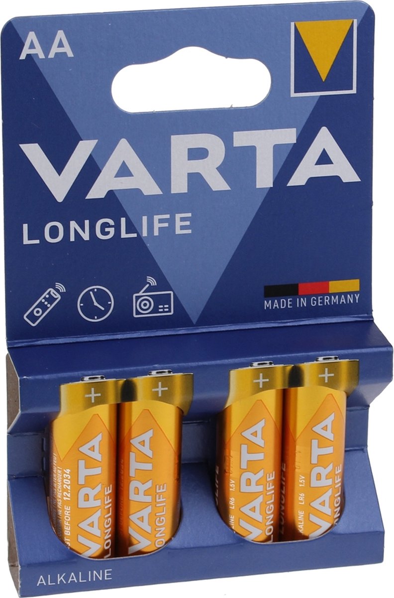 Varta LONGLIFE AA Bli 4 AA batterij (penlite) Alkaline 2800 mAh 1.5 V 4 stuk(s)