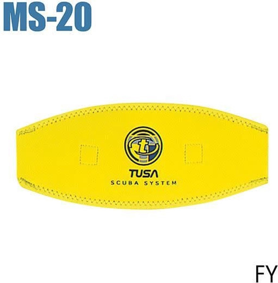TUSA Masker Strap Cover Neopreen Geel