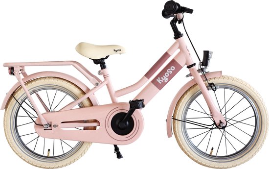 Kinderfiets 16" Kyoso Blossom Breeze met remnaaf - mat roze van Merkloos — afbeelding 2