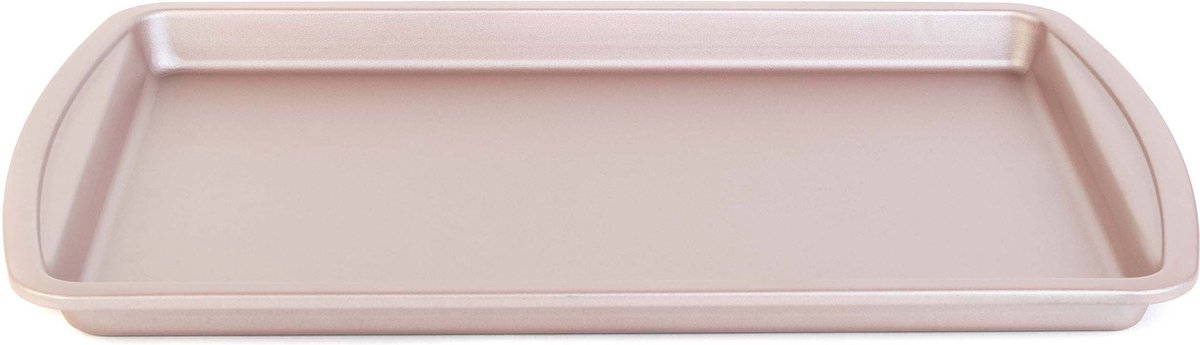 Salter Baking Sheet Oven Tray Non-Stick 38cm Carbon Steel Champagne Metallic