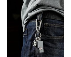 Titanium karabijnhaak sleutelhangerclip snelsluiting-EDC-sleutelhouder-organizer met sleutelring - KeyUnity KM04 - voor outdoor gebruik key organizer