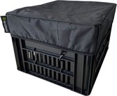CRATE fietskrathoes van DS COVERS – Maat M 35x45cm – Outdoor – Zwart – Waterdicht – UV bescherming – 600D polyester