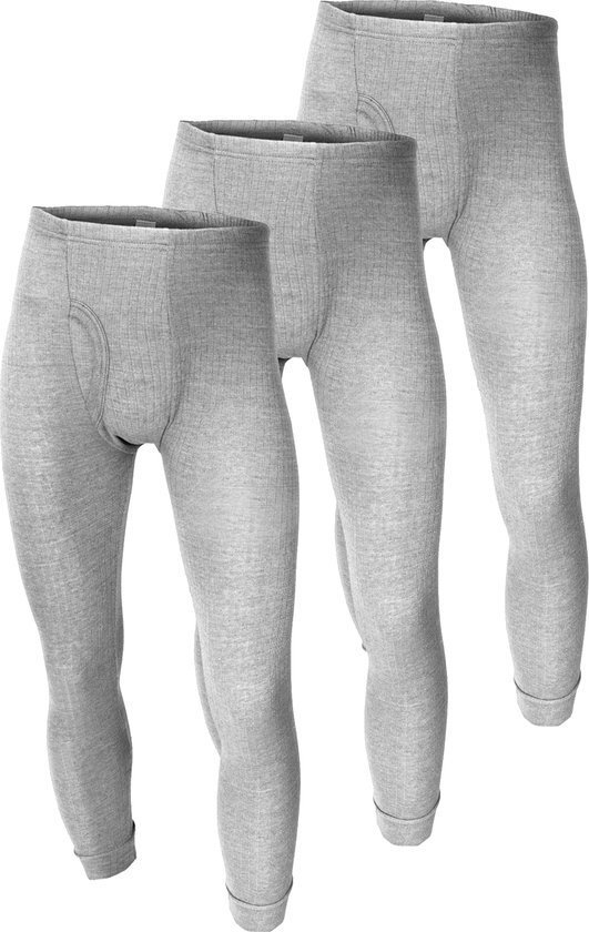 Hestya 2 Pack Thermische Heren Lange Onderbroek Winter Warm Fleece Gevoerd Ondergoed Bodem Koud Weer Base Layer Broek Leggings, Zwart, Donker Grijs, XL