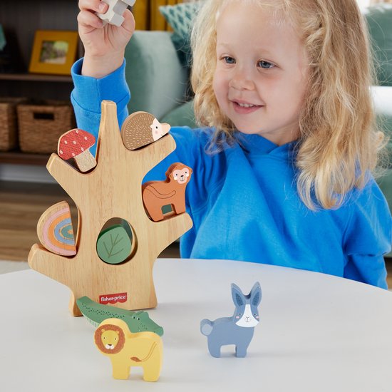 Fisher-Price Houten Balansboom - Stapelspeelgoed van Fisher Price — afbeelding 3
