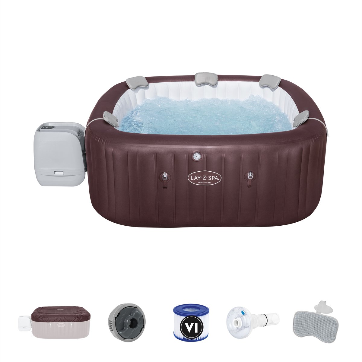 Lay-Z-Spa Maldives HydroJet Pro Smart - 5 tot 7 personen - 201 x 201 x 80 cm