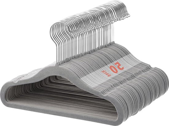 MangoKit Antislip kinderkleerhangers van fluweel, ultradunne