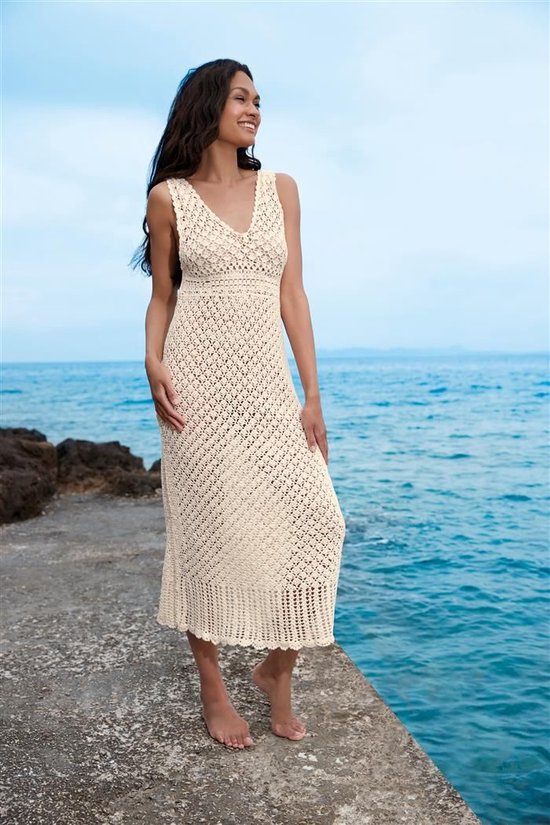 Opera Gehaakte Boho Jurk Ecru M bol