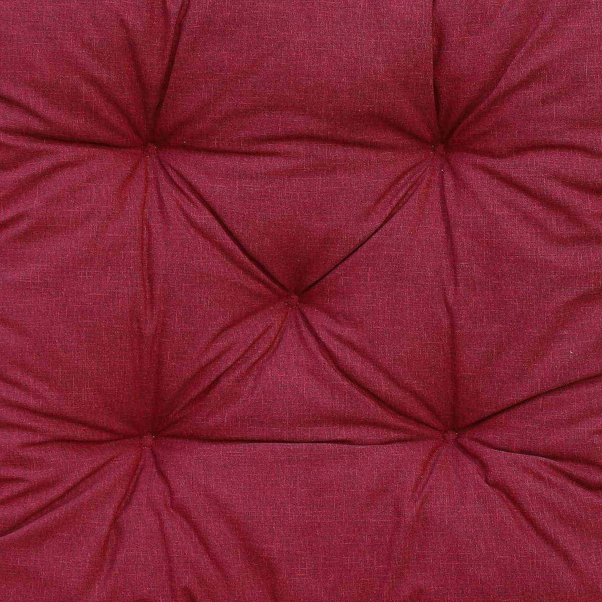 Rood Chunky Chicreat palletkussens van 50x50x8 cm, set van 2, voor stoelen.