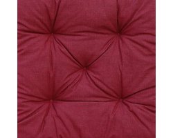 Palletkussens Stoelkussens 50x50x8 cm Rood Set van 2 Chunky Chicreat Palletkussens