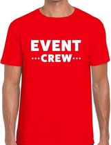 Event crew / personeel tekst t-shirt rood heren L