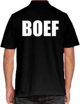 BOEF poloshirt zwart voor heren - BOEF polo t-shirt XXL