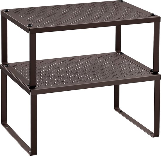 Keukenrek Hangend - Keukenkast Organizer - Zwart - 25cm - Type 5