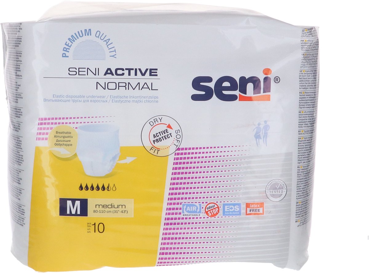 Goedkoopste Voordeelverpakking van 2 x Seni Active Normal Medium, 10 stuks