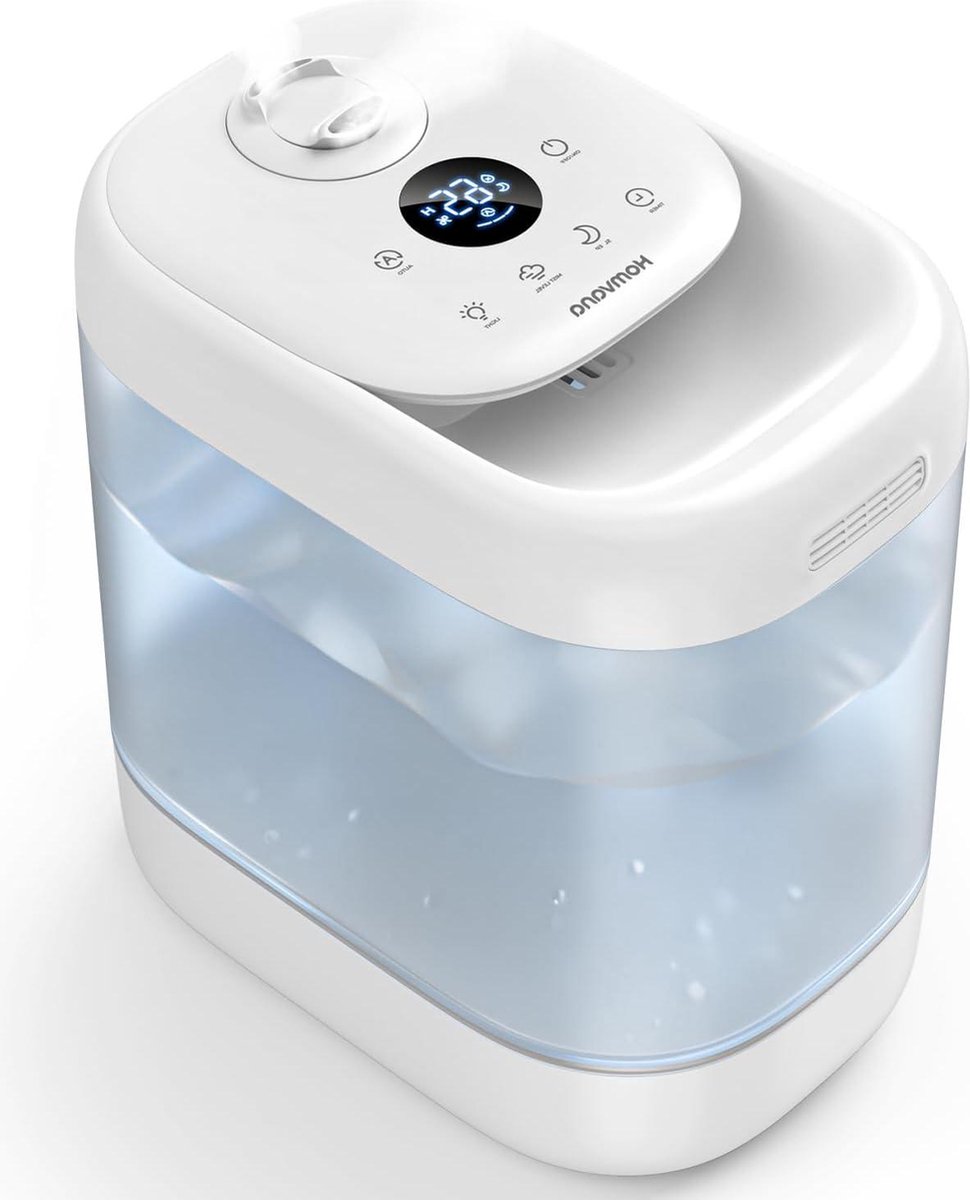 Luchtbevochtiger 5 liter cool mist aromadiffuser - slaapkamer kinderkamer - 40 uur werkingstijd stil - autodiffuser met nachtlampje
