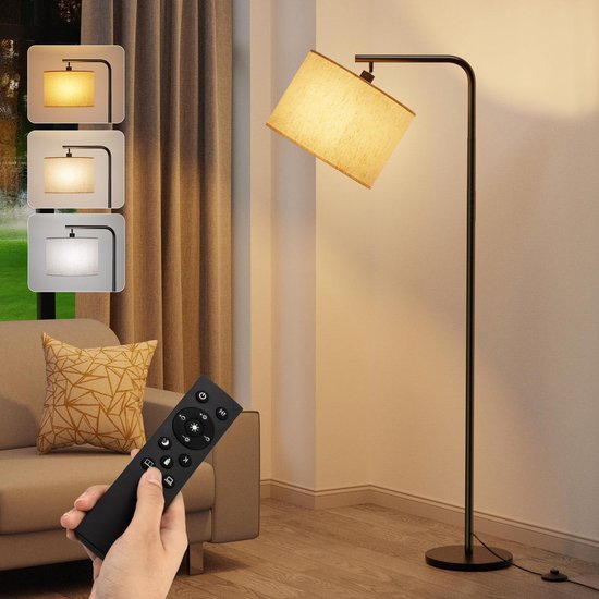 SHOP YOLO-lampadaire-Salon avec Télécommande-Lampe sur Pied Led 11 Températures de Couleur-Lampe sur Pied à intensité Variable pour étude