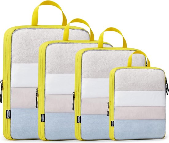 G4Free 4-delige set kofferorganizers, compressie- en