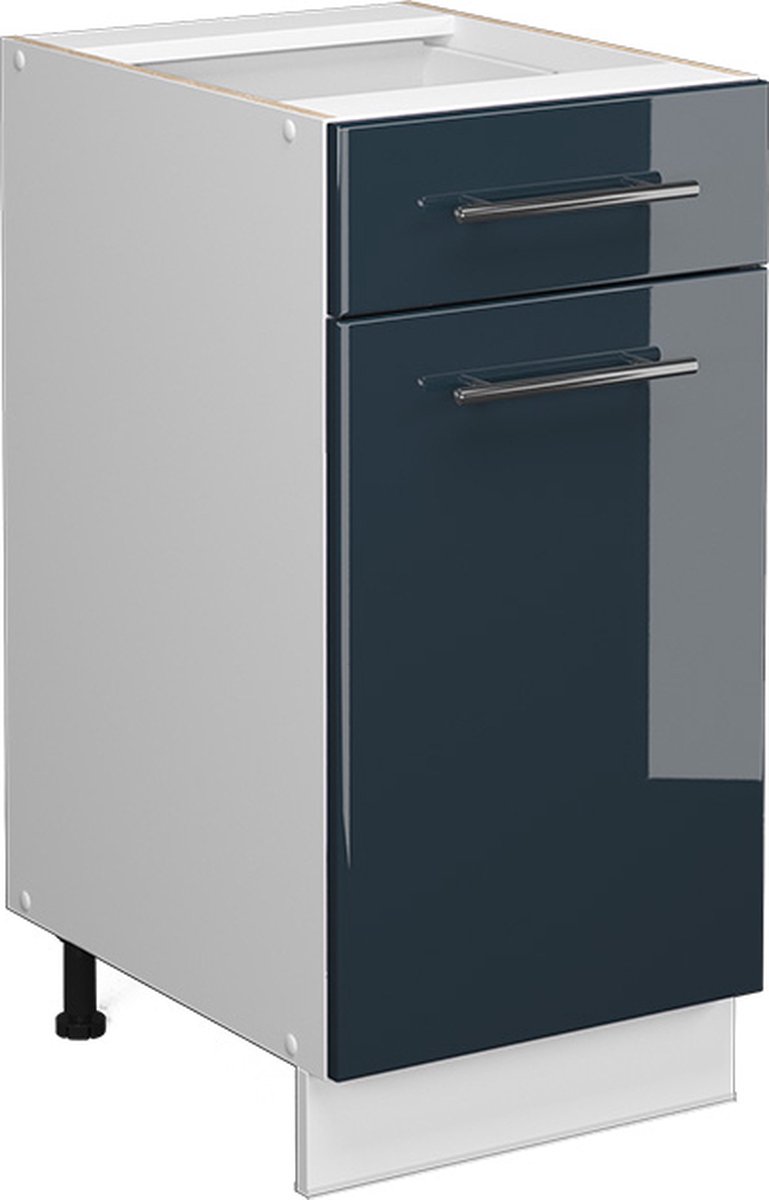 Vicco Fame-Line Keukenonderkast – 40 cm zonder werkblad Donkerblauw hoogglans donkerblauw hoogglans/wit