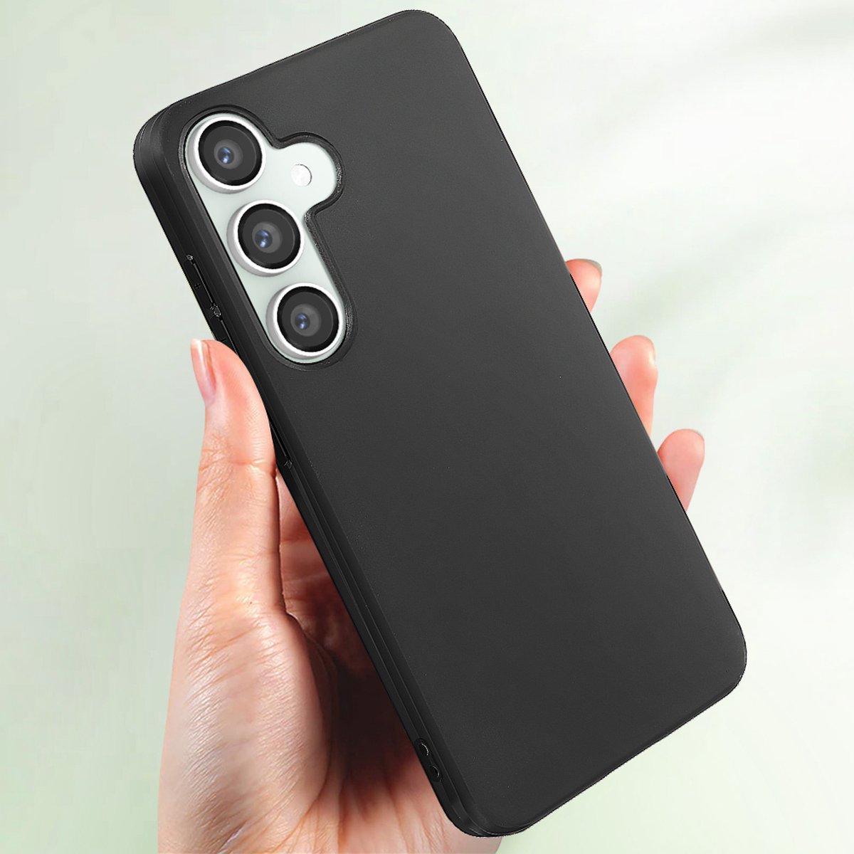 Mayaxess, Hoesje geschikt voor Galaxy S23 FE - Siliconen Shockproof, Zwart
